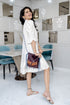OFF WHITE BOHO DRESS WITH SLING BAG